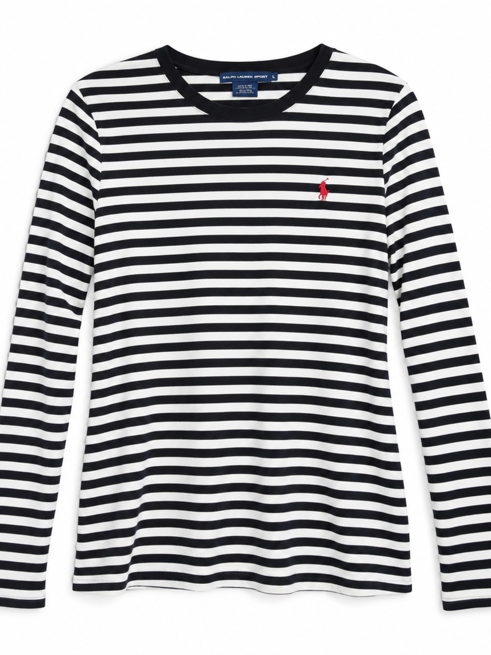 Ralph Lauren Sport Women’s Large Striped Cotton Long Sleeve Shirt